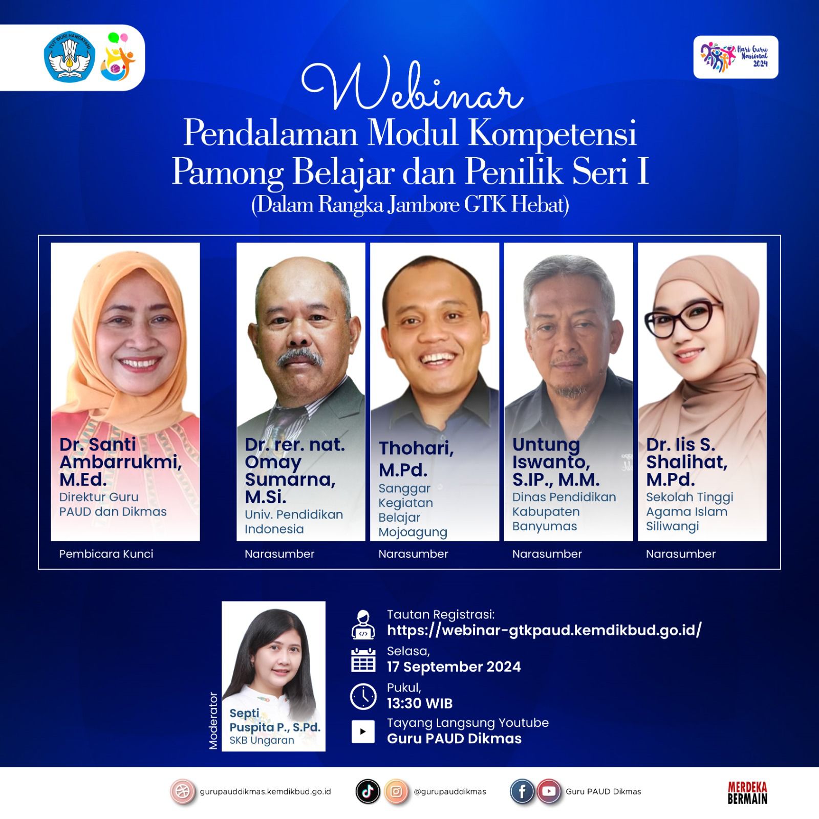 Webinar Pembahasan Modul Peningkatan Kompetensi Pamong Belajar dan Penilik (Modul 1 dan 2)